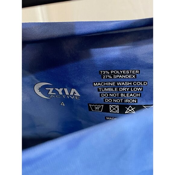 New Zyia  Blue Tie Dye Hendrix Leggings Size 4 - Picture 5 of 5